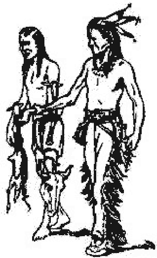 Dos jóvenes indios caminan juntos