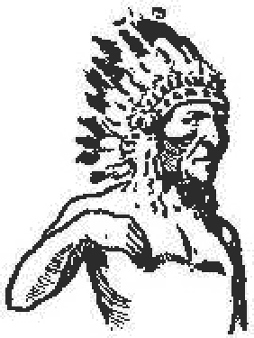 Un jefe indio con penacho se lleva la mano al pecho