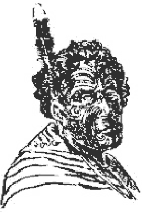 Rostro de un anciano maorí con tatuajes