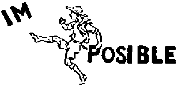 Un scout aparta de una patada las letras «IM» de la palabra «IMPOSIBLE»