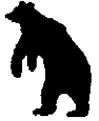 Silueta de un oso