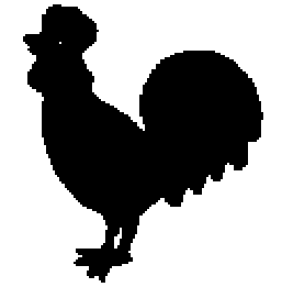 Silueta de un gallo
