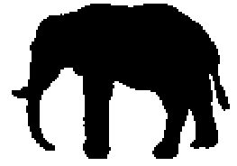 Silueta de un elefante