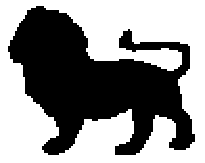 Silueta de un león