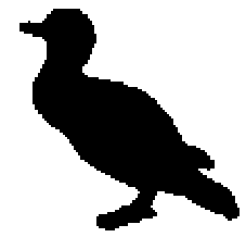 Silueta de un pato de mar