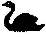 Silueta de un cisne