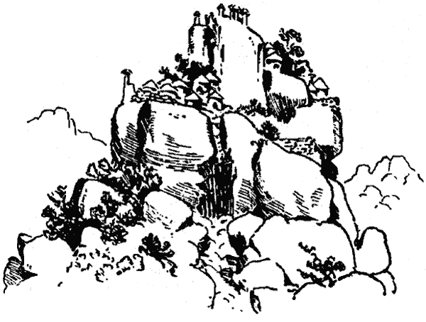 Un cerro de grandes rocas apiladas