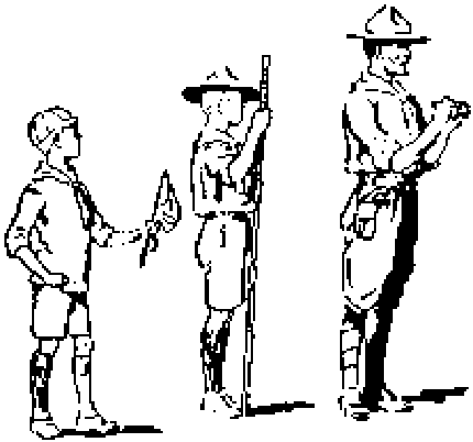 Un lobato, un scout y un rover, de menor a mayor, se miran unos a otros