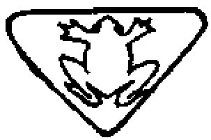 Insignia triangular con una rana