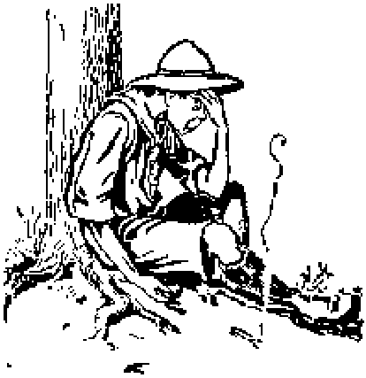 Un muchacho fuma sentado al pie de un árbol