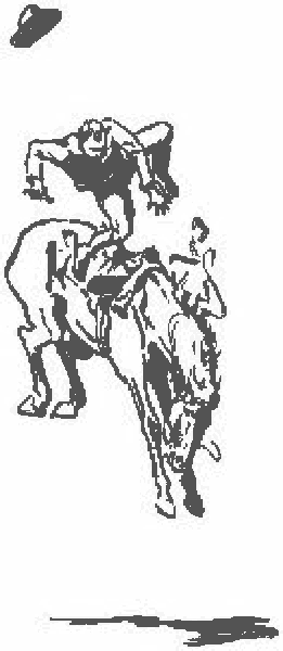 Un jinete sale despedido de un caballo que corcovea
